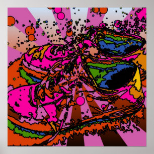 Psychedelisches Sneaker Poster