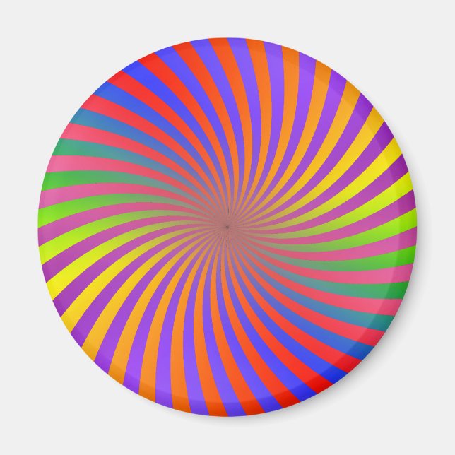 Psychedelisches Spiraldesign: Magnet (Vorne)