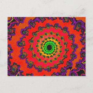 Psychedelisches SpiralFraktal 2 Postkarte