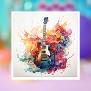 Psychedelisches Splashgitarren Foto Art #4