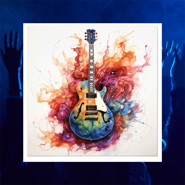 Psychedelisches Splashgitarren-Foto Art #6 Fotodruck (Von Creator hochgeladen)