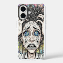 Psychedelisches Surreal Face iPhone Case – Emotion