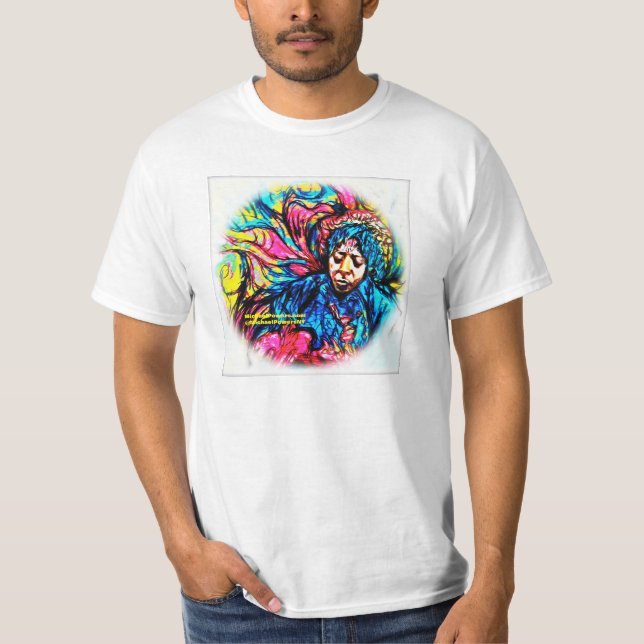 Psychedelisches T-Shirt durch F.Bizo Weiß (Vorderseite)