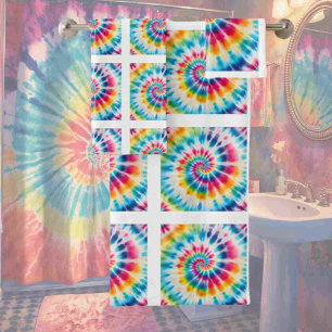 Psychedelisches Tie-Dye-Muster-Handtuch-Set Badhandtuch Set