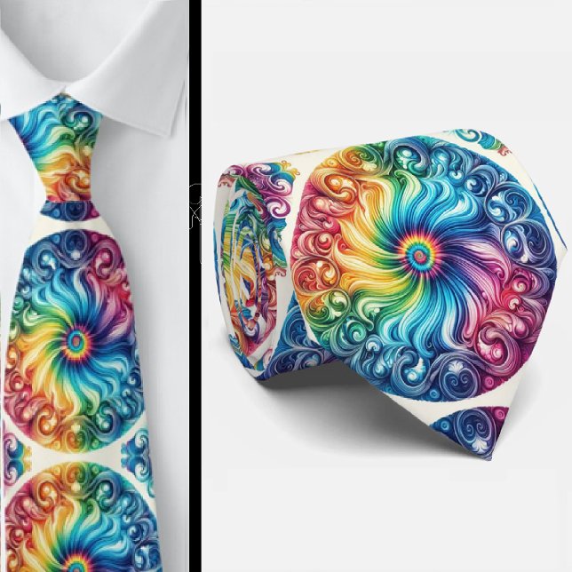 Psychedelisches Tie-Dye-Muster Krawatte (Von Creator hochgeladen)