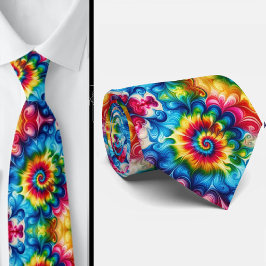 Psychedelisches Tie-Dye-Muster Krawatte
