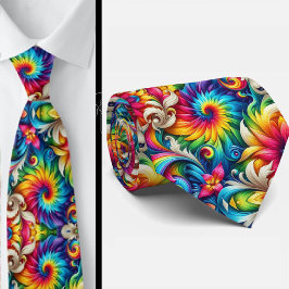 Psychedelisches Tie-Dye-Muster Krawatte
