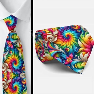 Psychedelisches Tie-Dye-Muster Krawatte