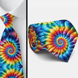 Psychedelisches Tie-Dye-Muster Krawatte