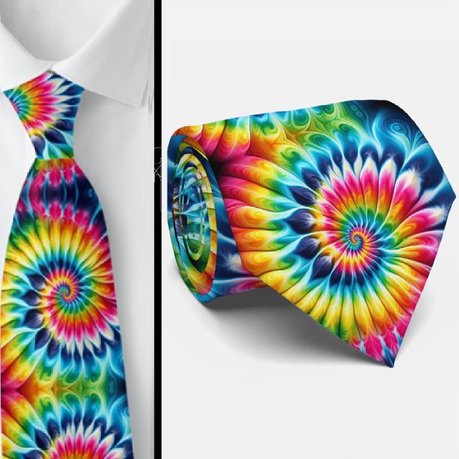 Psychedelisches Tie-Dye-Muster Krawatte (Von Creator hochgeladen)