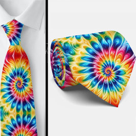 Psychedelisches Tie-Dye-Muster Krawatte
