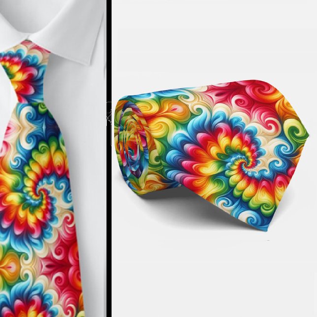 Psychedelisches Tie-Dye-Muster Krawatte (Von Creator hochgeladen)