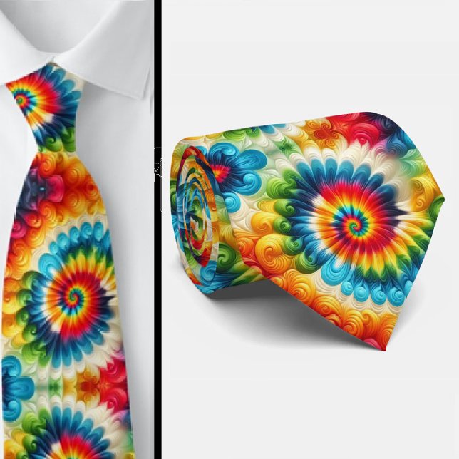 Psychedelisches Tie-Dye-Muster Krawatte (Von Creator hochgeladen)