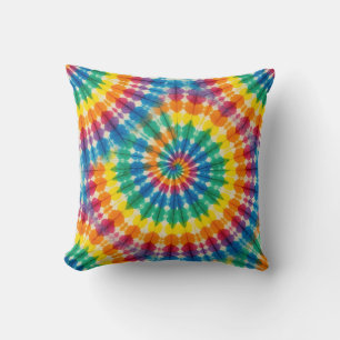 Psychedelisches Tie Dye Retro Groovy Wurfkissen Kissen