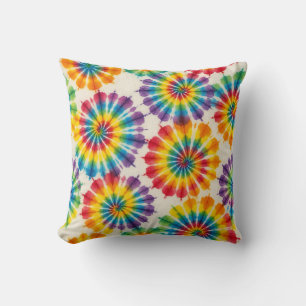 Psychedelisches Tie Dye Retro Groovy Wurfkissen Kissen