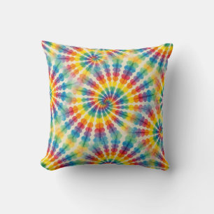Psychedelisches Tie Dye Retro Groovy Wurfkissen Kissen