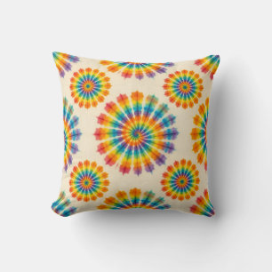 Psychedelisches Tie Dye Retro Groovy Wurfkissen Kissen