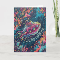 Psychedelisches U-Boot Frohe Weihnachten