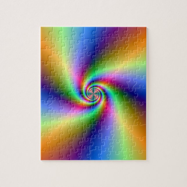 Psychedelisches Vier-Wind-Spiral-Puzzle Puzzle (Vertikal)