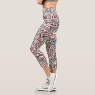 Psychedelisches Weihnachten Capri Leggings