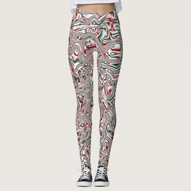 Psychedelisches Weihnachten Leggings (Vorderseite)