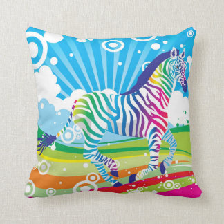 Psychedelisches Zebra-Kissen Kissen
