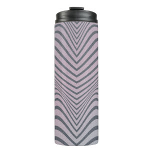 Psychedelisches Zebra: Körnige Vintage-Streifen. Thermosbecher