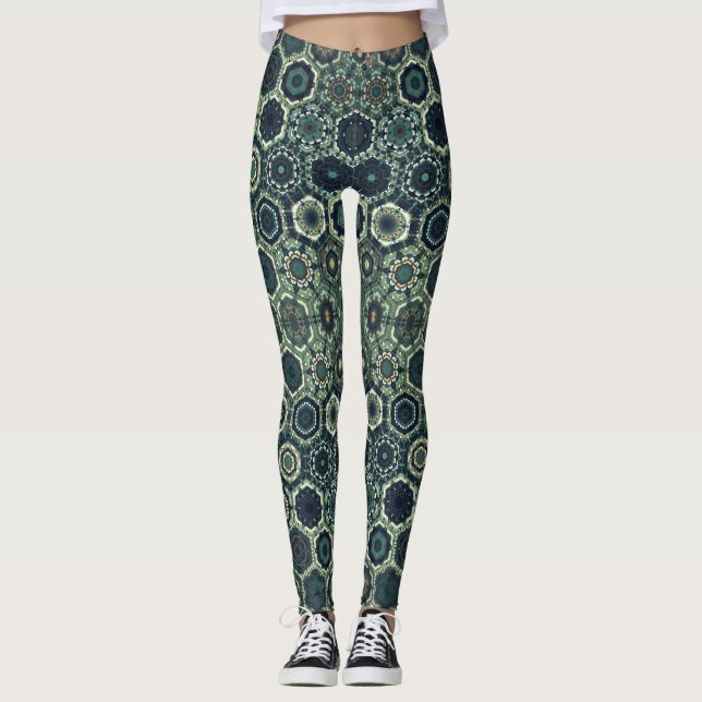 Psychedelite style leggings yoga activeweed (Vorderseite)