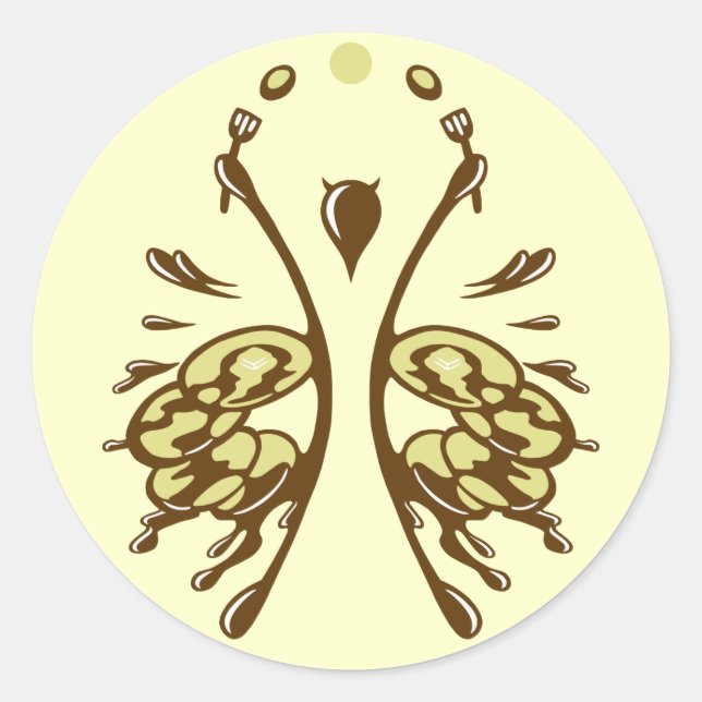 Psychen-Aufkleber Runder Aufkleber (Vorderseite)