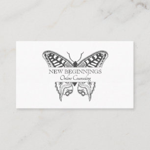 Psychiater Berater Therapeut Schmetterling Visitenkarte