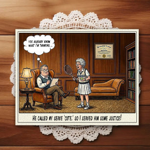 Psychiater Büro Humor Cartoon Postkarte