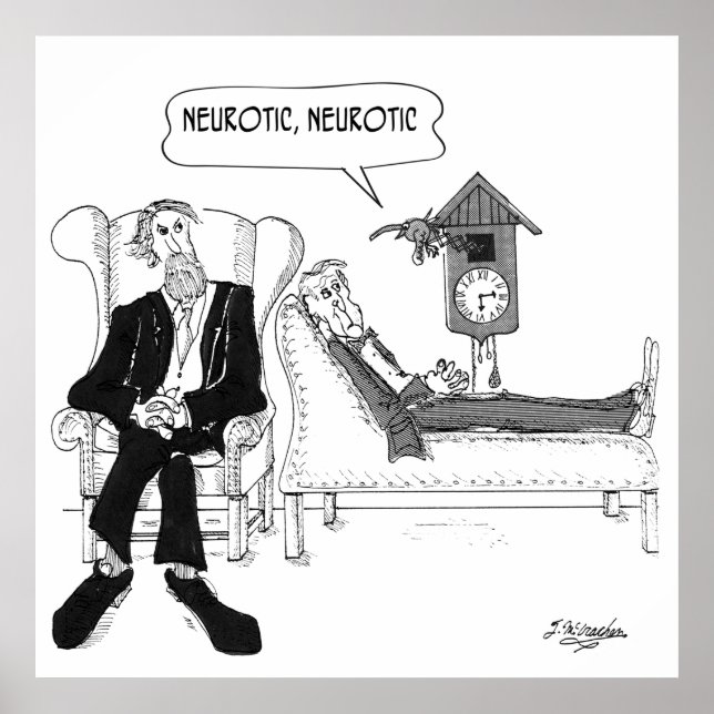 Psychiater Cartoon 2199 Poster (Vorne)