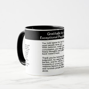 Psychiater Danksagungsnachricht Tasse