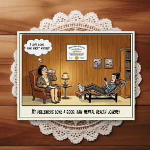 Psychiater-Praxis Humor Cartoon-Postkarte Postkarte