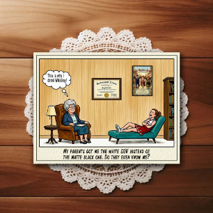 Psychiater-Praxis Humor Cartoon-Postkarte Postkarte