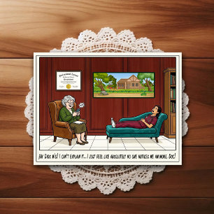 Psychiater-Praxis Humor Cartoon-Postkarte Postkarte