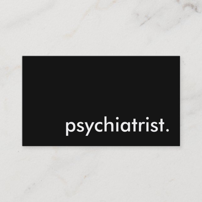 Psychiater. Visitenkarte (Vorderseite)