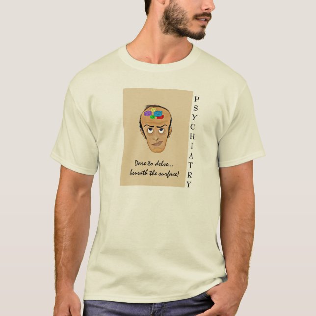 Psychiatrie-Cartoon-Spaß T-Shirt (Vorderseite)