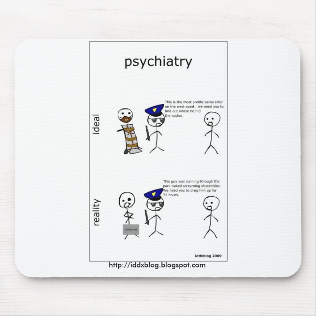 Psychiatrie-Comic Mousepad (Vorne)