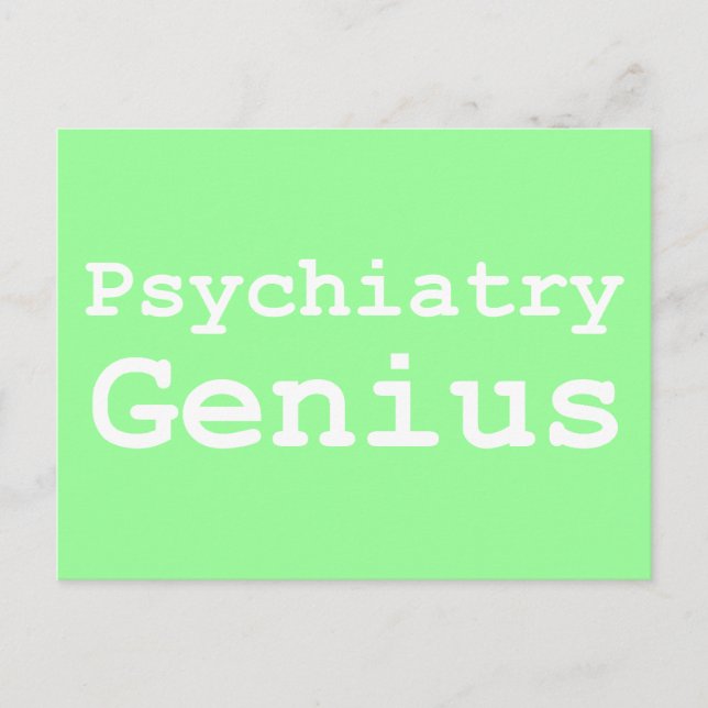 Psychiatrie Genius Geschenke Postkarte (Vorderseite)