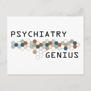 Psychiatrie Genius Postkarte