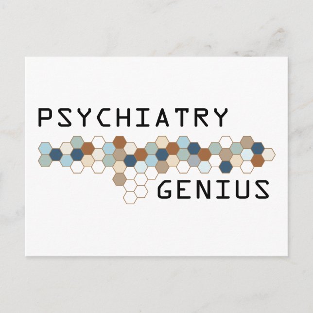 Psychiatrie Genius Postkarte (Vorderseite)