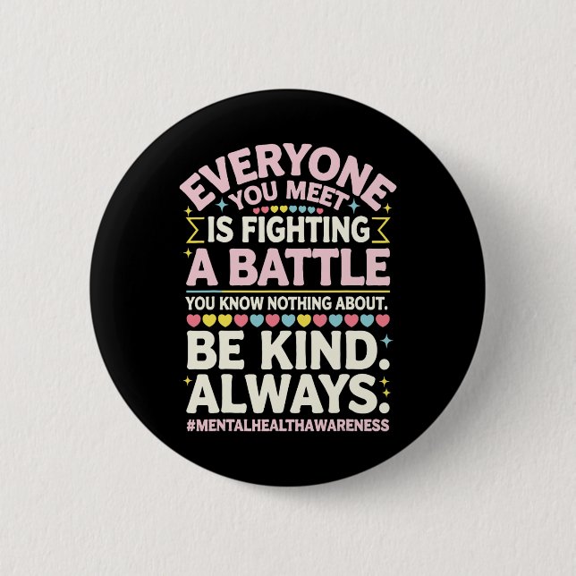 Psychiatrische Erkrankung Monat Depressive Button (Vorderseite)