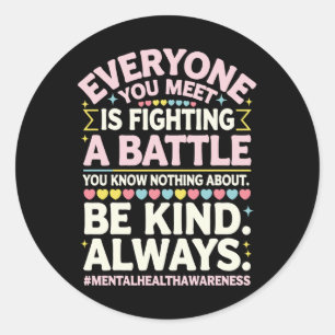 Psychiatrische Erkrankung Monat Depressive Runder Aufkleber