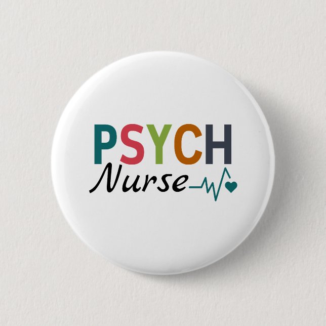 Psychiatrische Krankenpflege Button (Vorderseite)