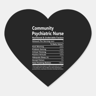 Psychiatrische Krankenschwester in der Gemeinschaf Herz-Aufkleber