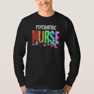 Psychiatrische Krankenschwester Karierte rote Lieb T-Shirt