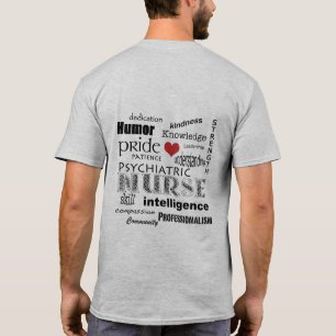 Psychiatrische Krankenschwester Stolz-Wort T-Shirt