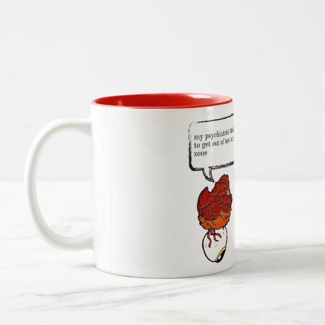 Psychiatrische lustige Geschenke Zweifarbige Tasse (Links)