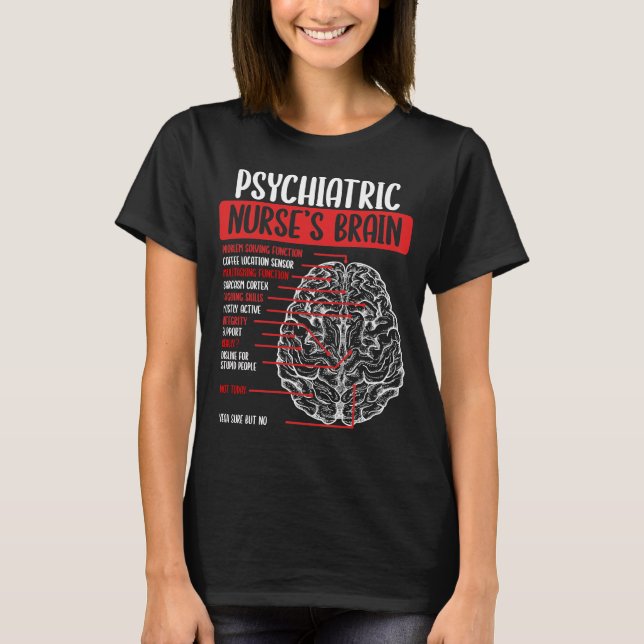 Psychiatrische Nurse Abzeichen Reel Psychology Nur T-Shirt (Vorderseite)